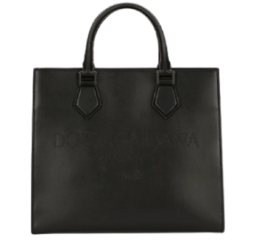 Túi Dolce & Gabbana Calfskin Edge Shopper With Logo Black BM2012AS73880999