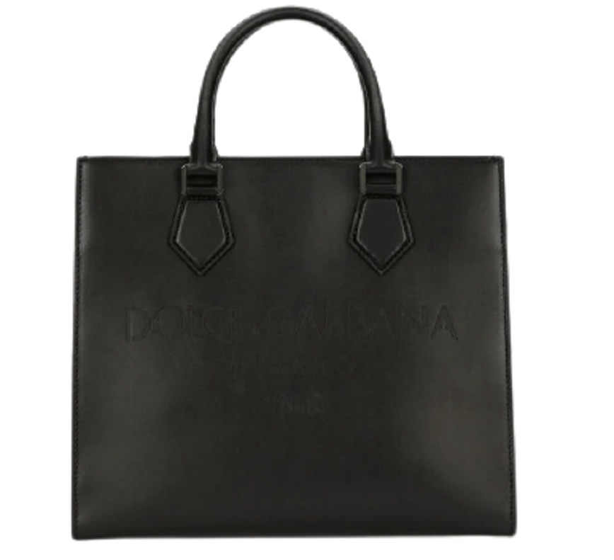 Túi Dolce & Gabbana Calfskin Edge Shopper With Logo Black BM2012AS73880999