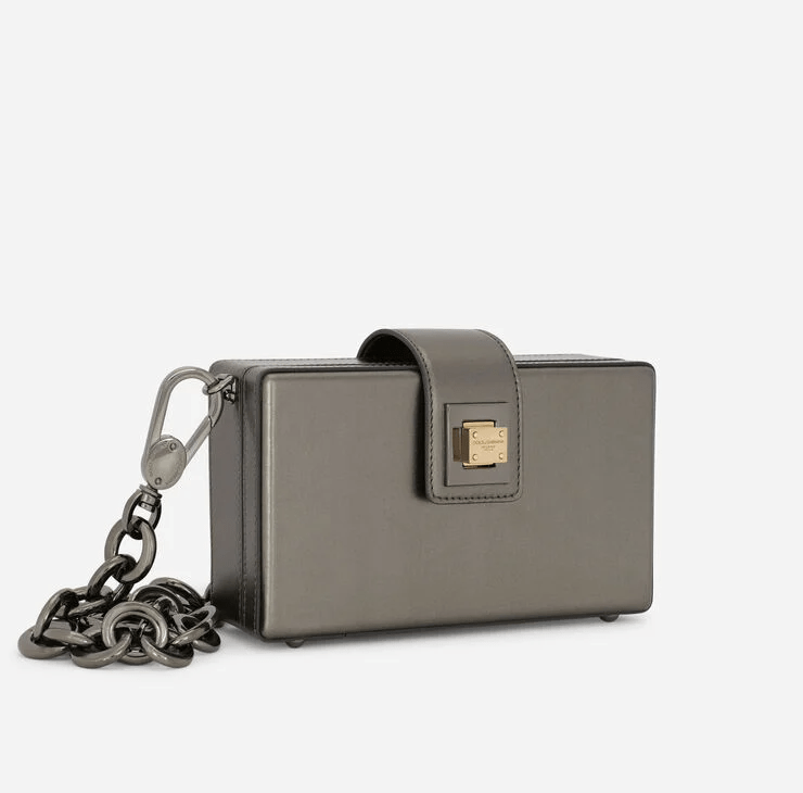 Túi Dolce & Gabbana Calfskin DG Box Bag 'Grey' BM2022AQ37187510 - Ảnh 3