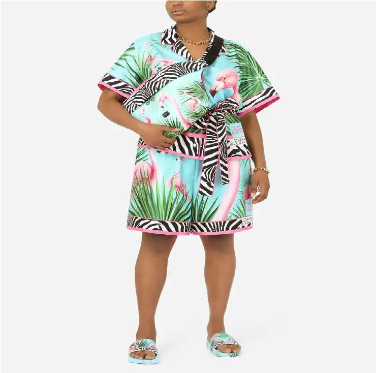 Alternative view of Túi Dolce & Gabbana Flamingo Print Nylon Belt Bag 'Multicolor' BM2033B585380995