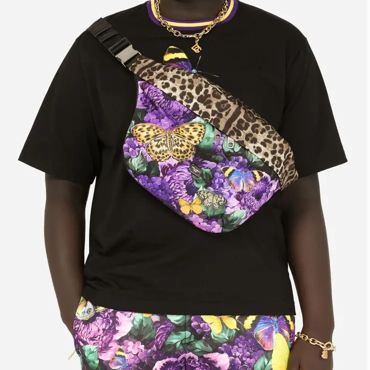 Alternative view of Túi Dolce & Gabbana Butterfly Print Nylon Belt Bag 'Multicolor' BM2033B5853HADRM