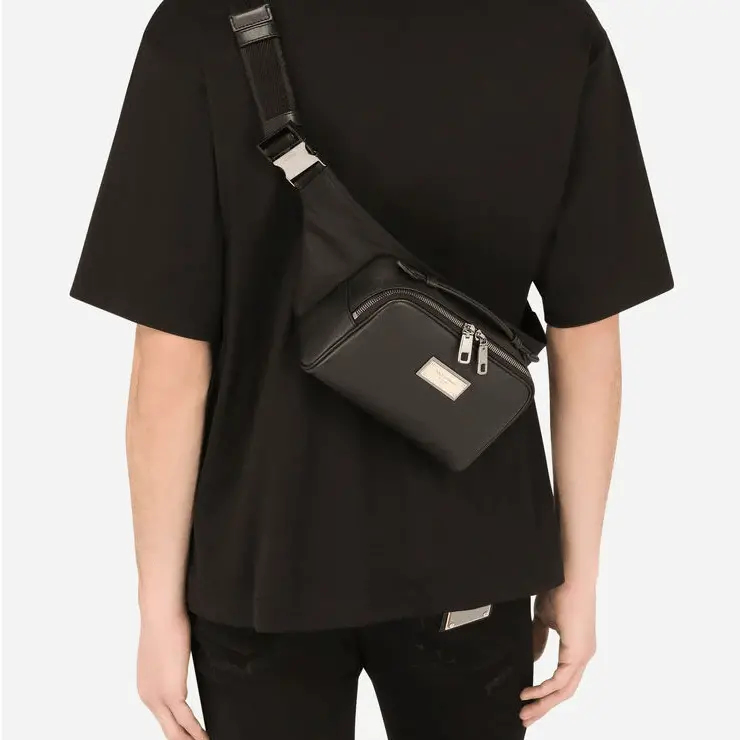 Alternative view of Túi Dolce & Gabbana Grainy Calfskin Belt Bag 'Black' BM2036AQ7568B956