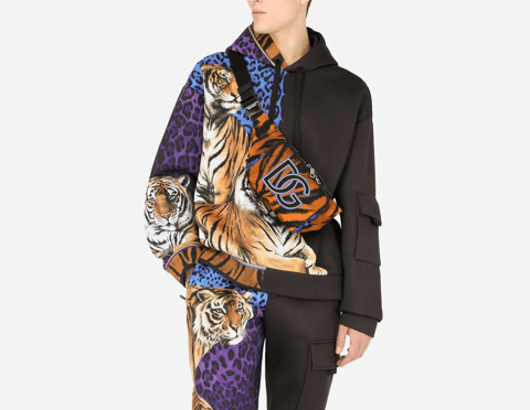 Túi Dolce & Gabbana Tiger Print Nylon Belt Bag BM2036B9O73HT3QL - Ảnh 2