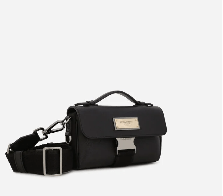 Túi Dolce & Gabbana Grainy Calfskin Crossbody Bag 'Black' BM2037AQ7568B956 - Ảnh 3