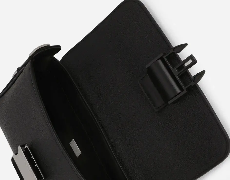 Túi Dolce & Gabbana Grainy Calfskin Crossbody Bag 'Black' BM2037AQ7568B956 - Ảnh 5
