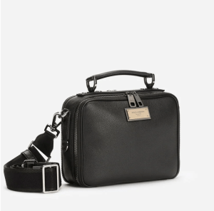 Alternative view of Túi Dolce & Gabbana Grainy Calfskin Shoulder Bag 'Black' BM2052AQ7568B956