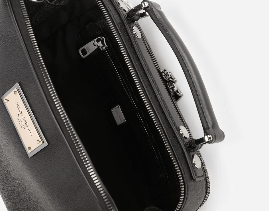 Túi Dolce & Gabbana Grainy Calfskin Shoulder Bag 'Black' BM2052AQ7568B956 - Ảnh 4