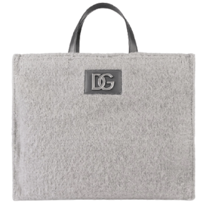 Túi Dolce & Gabbana Knit Beatrice Shopper With DG Logo 'Grey' BM6953AQ4328S395