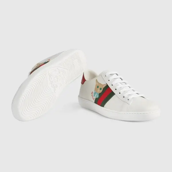 Alternative view of Giày Gucci Wmns Ace 'Cat Embroidery' 664142-1XG60-9065