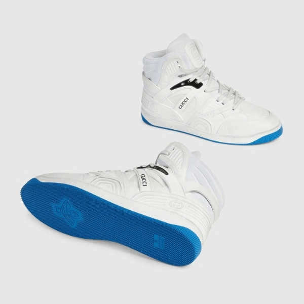 Giày Gucci Basket High Sneaker 'White Blue' 661301-2SHA0-9014 - Ảnh 3