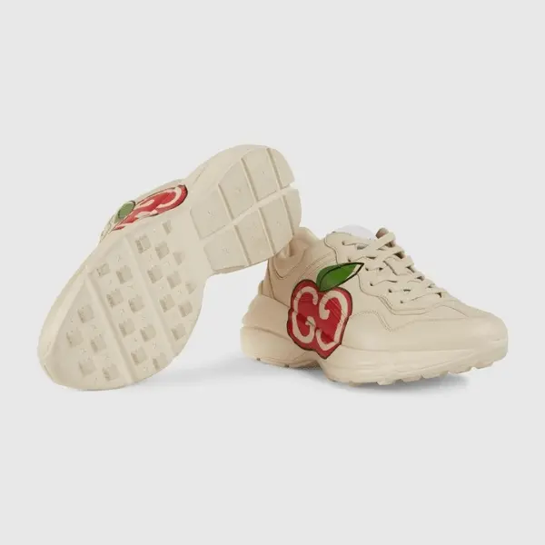 Giày Gucci Wmns Rhyton 'GG Apple Ivory' 609343-DRW00-9522 - Ảnh 4