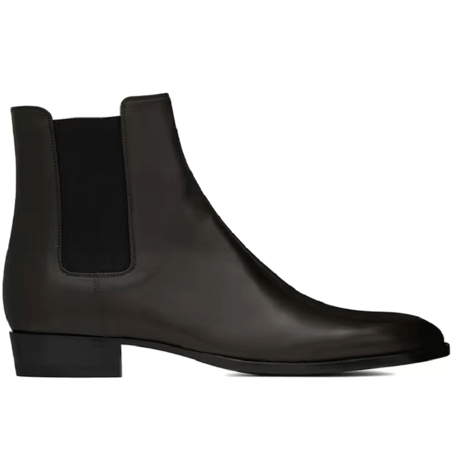 Giày Saint Laurent Wyatt Chelsea Boots In Smooth Leather 'Brown' 6341952PN002704