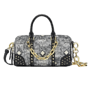 Túi MCM Boston Bag in Studded Vintage Monogram Jacquard MWBCSTQ01EG001