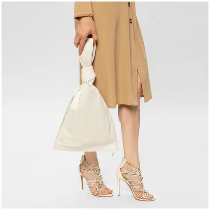 Túi Bottega Veneta White Ladies BV Twist Knotted 'White' 607964-VCP40-9007 - Ảnh 4