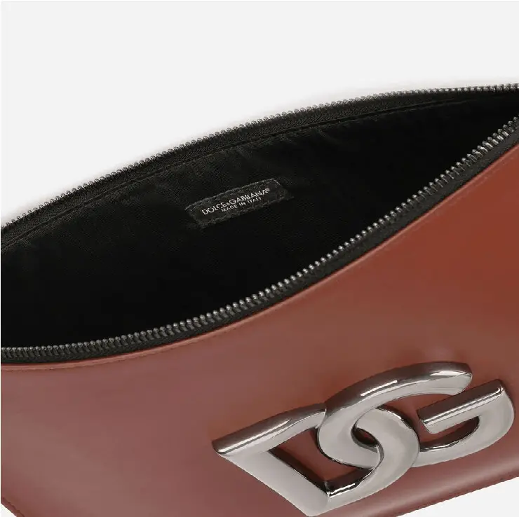 Túi Dolce & Gabbana Flat Calfskin Toiletry With DG Logo 'Brown' BP2589AO9168Z015 - Ảnh 5