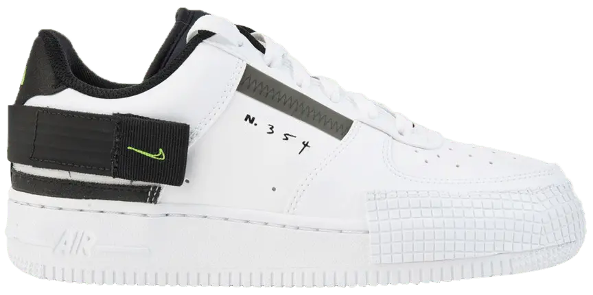Giày Nike Air Force 1 Type 'White Black Volt' BQ4793-101