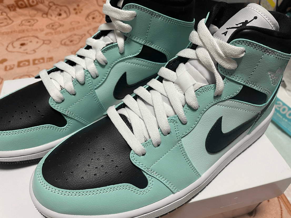 Giày Nike Wmns Air Jordan 1 Mid 'Aqua Black' BQ6472-300 - Ảnh 5