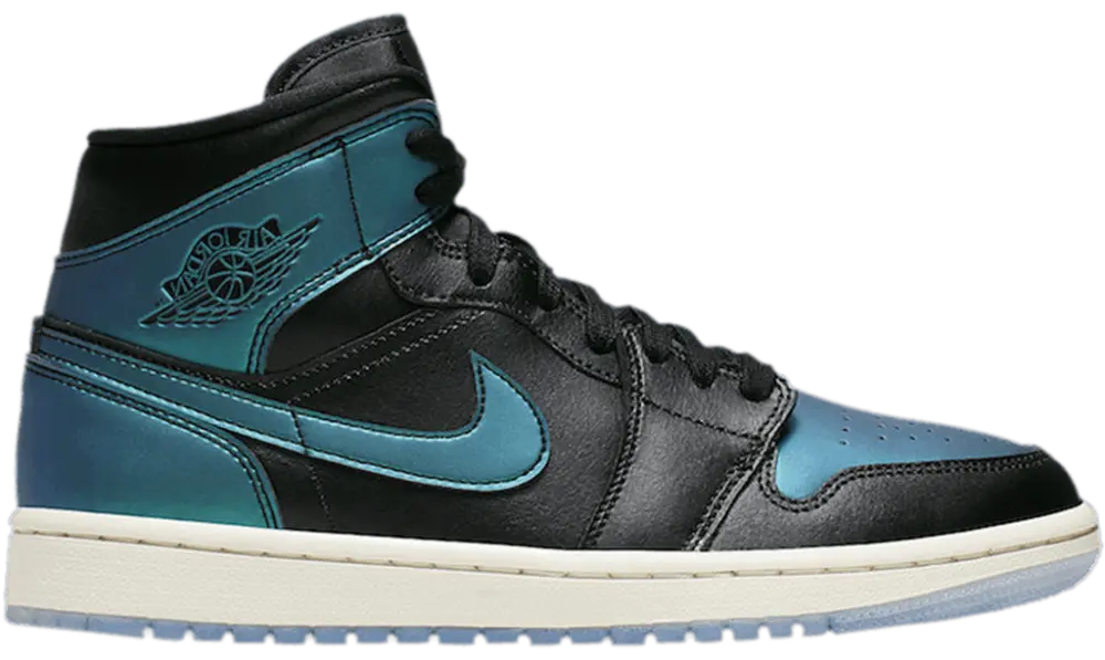 Giày Nike Wmns Air Jordan 1 Mid 'Metallic Turquoise' BQ6472-009