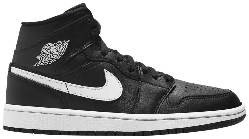 Giày Nike Wmns Air Jordan 1 Mid 'Black White' BQ6472-011