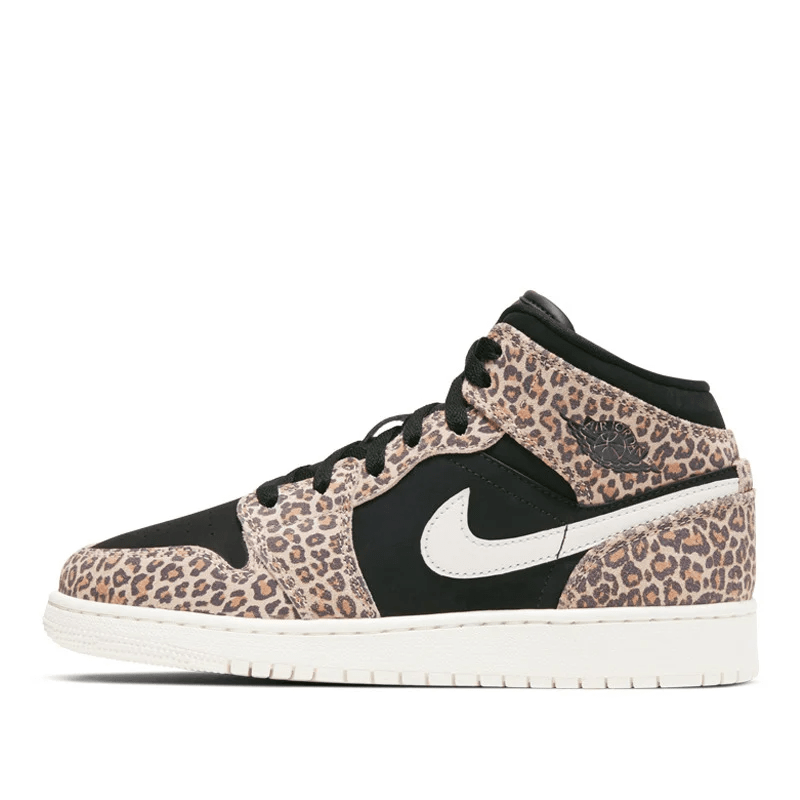 Giày Nike Air Jordan 1 Mid SE GS 'Leopard' BQ6931-021 - Ảnh 5