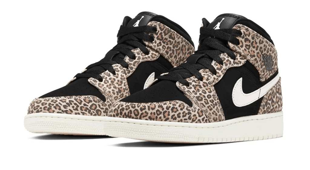 Giày Nike Air Jordan 1 Mid SE GS 'Leopard' BQ6931-021 - Ảnh 6