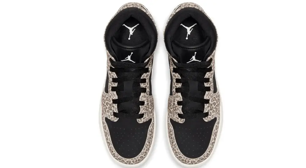 Giày Nike Air Jordan 1 Mid SE GS 'Leopard' BQ6931-021 - Ảnh 7