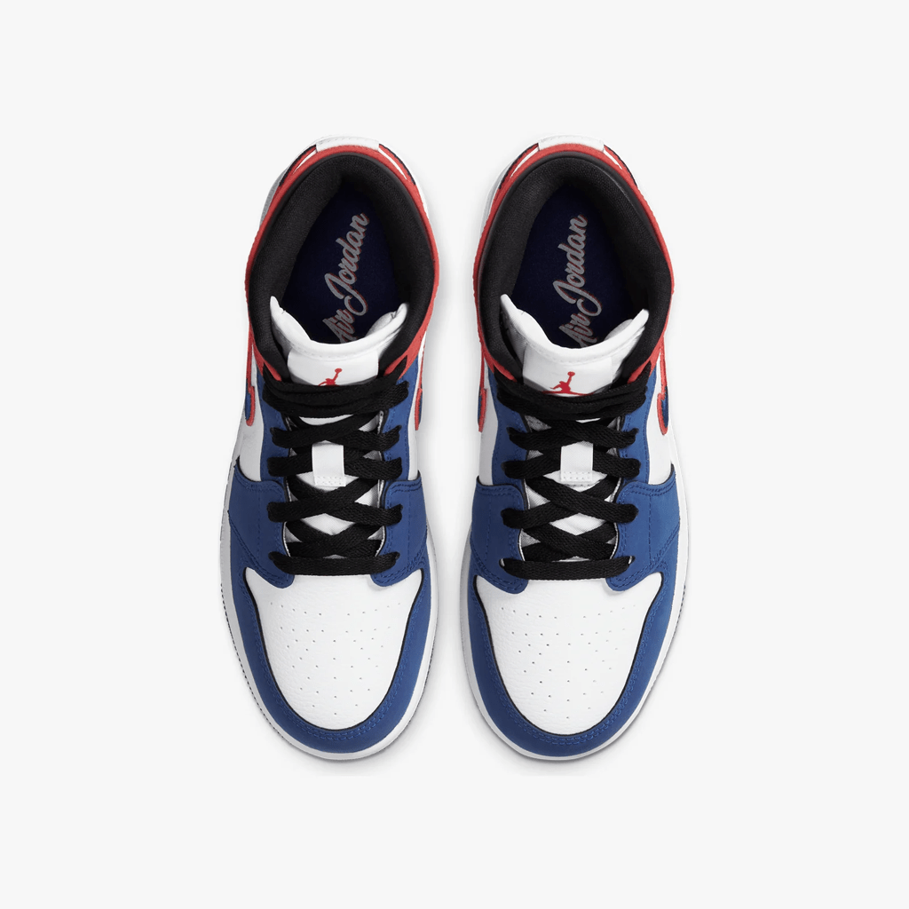 Giày Nike Air Jordan 1 MID SE GS 'Multicolored Swoosh' BQ6931-146 - Ảnh 3