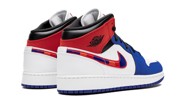 Giày Nike Air Jordan 1 MID SE GS 'Multicolored Swoosh' BQ6931-146 - Ảnh 4