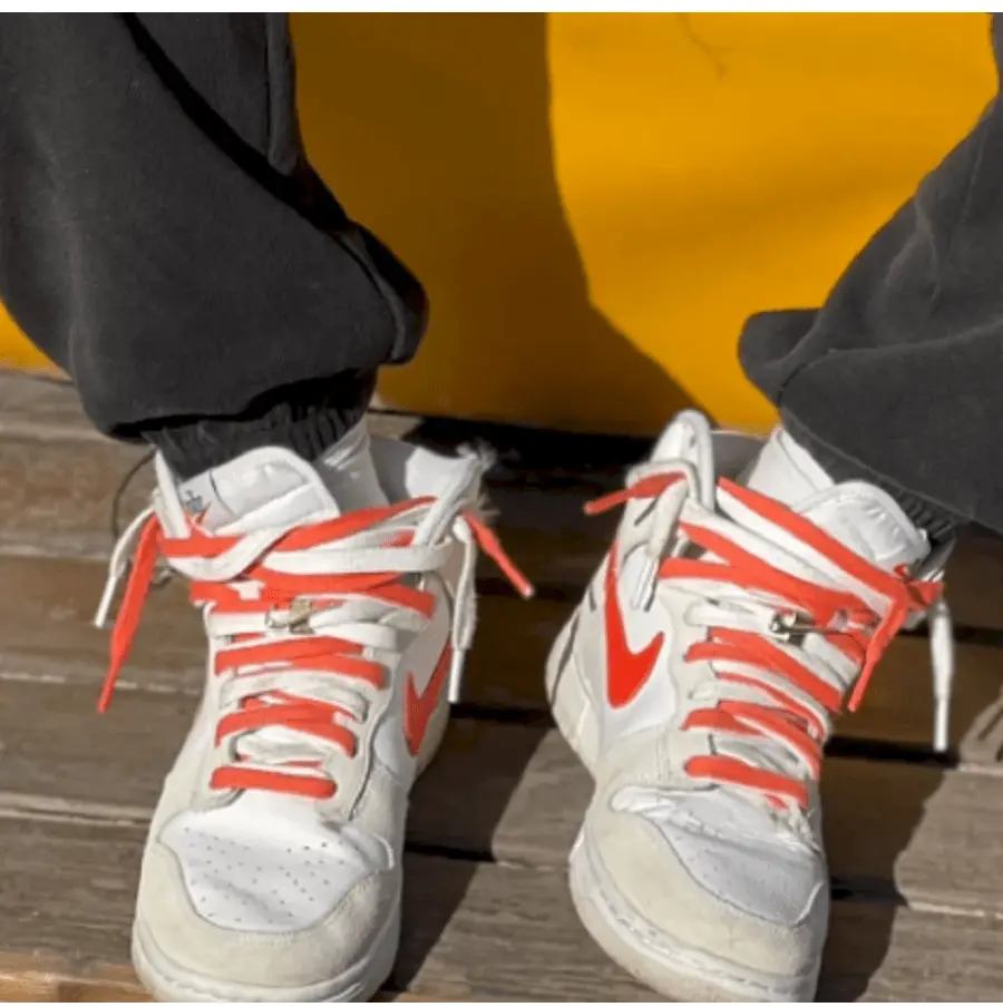 Alternative view of Giày Nike Dunk High First Use White Sail Orange DH6758-100