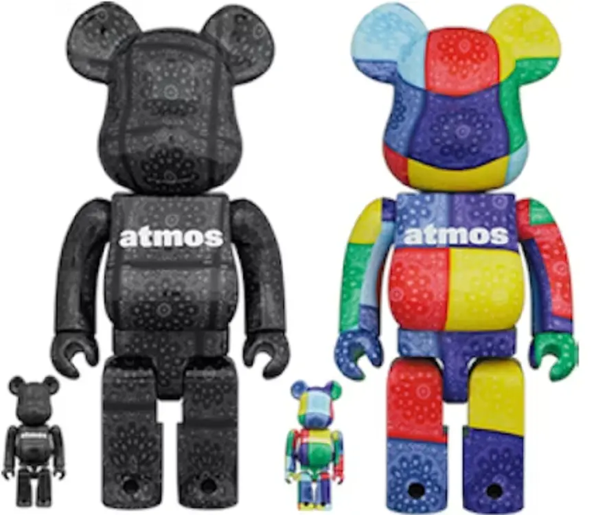Mô Hình Bearbrick Atmos x Bandana - Multi & Black 100% & 400%