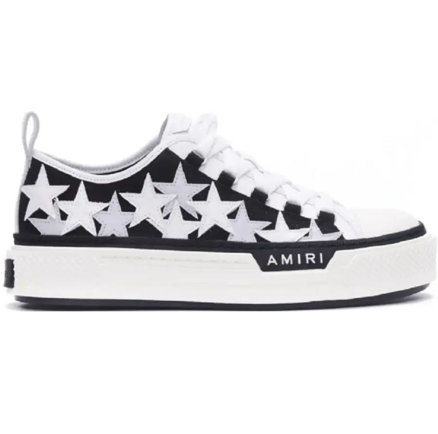 Giày Amiri Stars Court Low ‘Black’ MFS014-001 - Ảnh 4