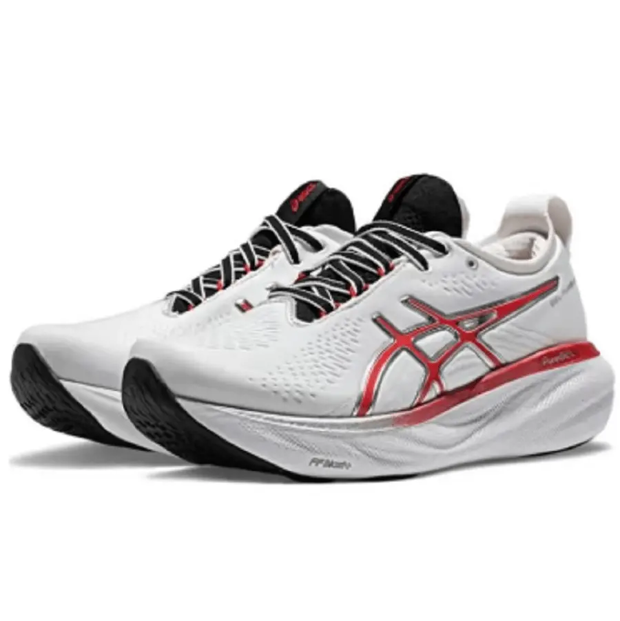 Alternative view of Giày Asics Gel-Nimbus 25 'White Red' 1012B563-100