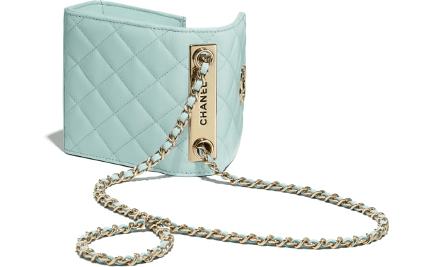 Túi Chanel Clutch With Chain Lambskin 'Light Blue' A81633-Y04059-N5946 - Ảnh 3