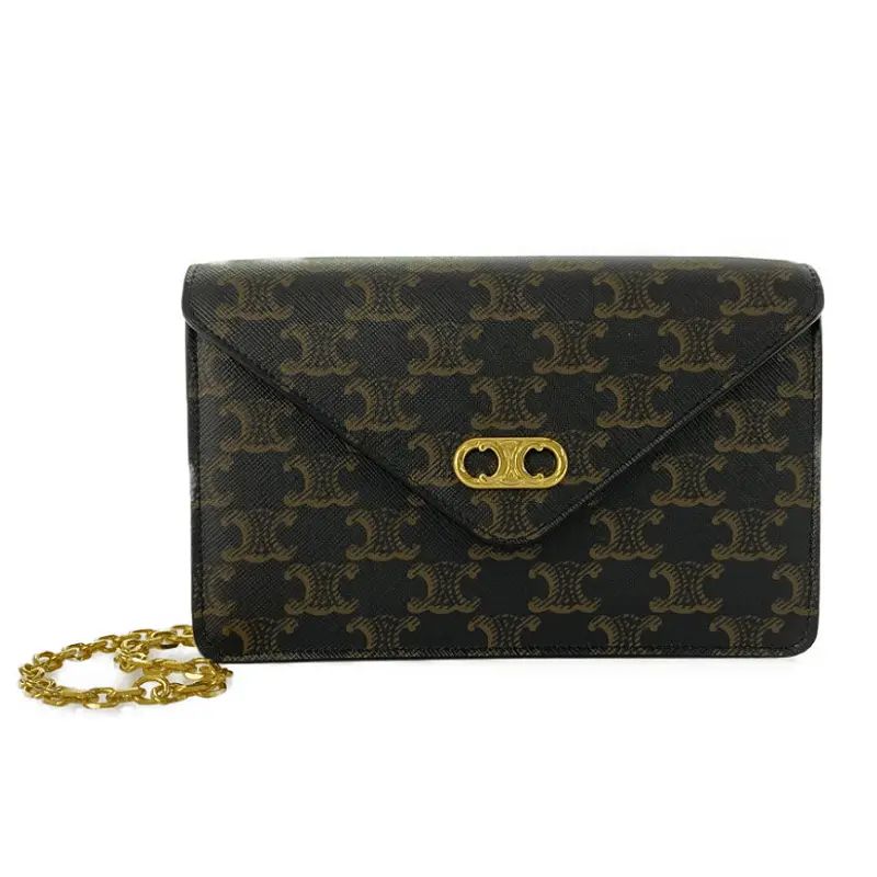 Túi Celine Maillon Triomphe Wallet On Chain In Triomphe Canvas 10F822CZT-04LU