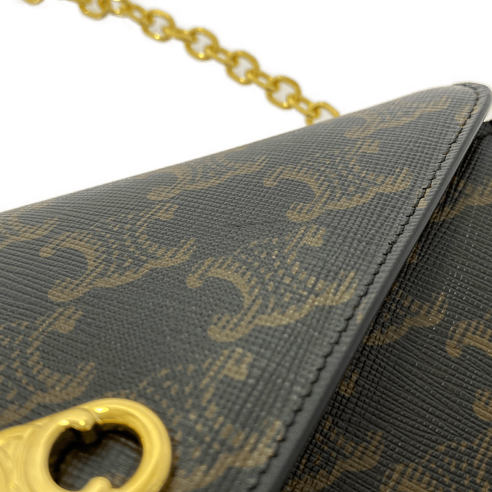 Túi Celine Maillon Triomphe Wallet On Chain In Triomphe Canvas 10F822CZT-04LU - Ảnh 3