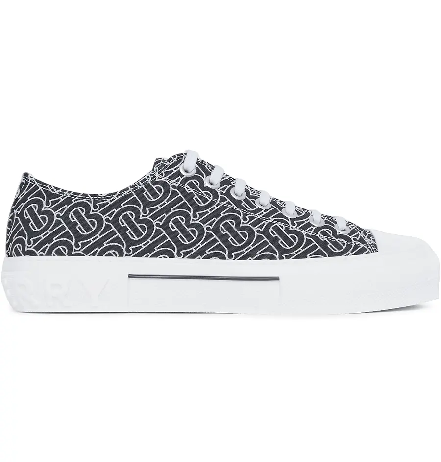 Giày Burberry Monogram Print Cotton 'Optic White' 80505111