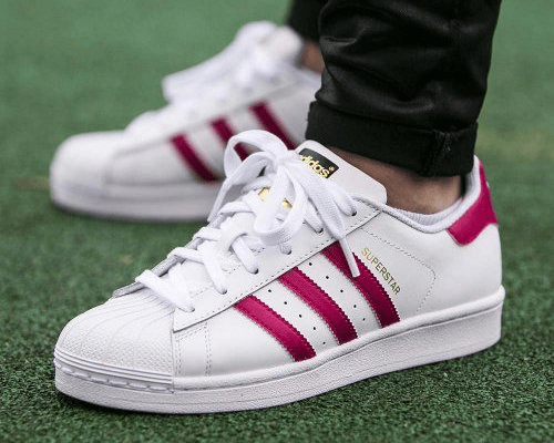 Giày Adidas Superstar J 'White Pink Buzz' B23644 - Ảnh 5