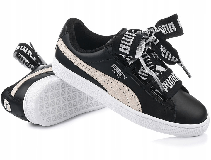Giày Puma Wmns Basket Heart 'Black White' 364082-01 - Ảnh 2