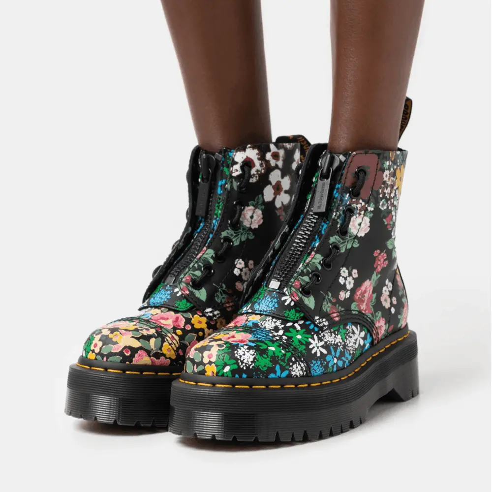 Alternative view of Giày Dr.Martens Sinclair Floral Mash Up Leather Platform 'Black Floral' 27128001