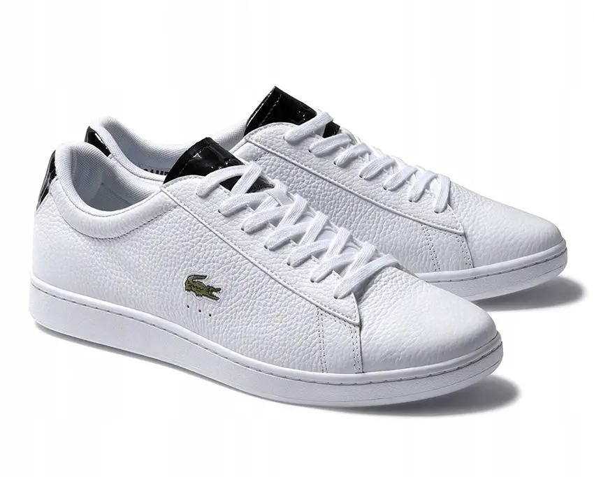 Giày Lacoste Carnaby Evo 220 1 SMA Mens White Leather Lifestyle Sneakers - Ảnh 3