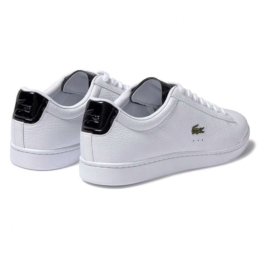 Giày Lacoste Carnaby Evo 220 1 SMA Mens White Leather Lifestyle Sneakers - Ảnh 4
