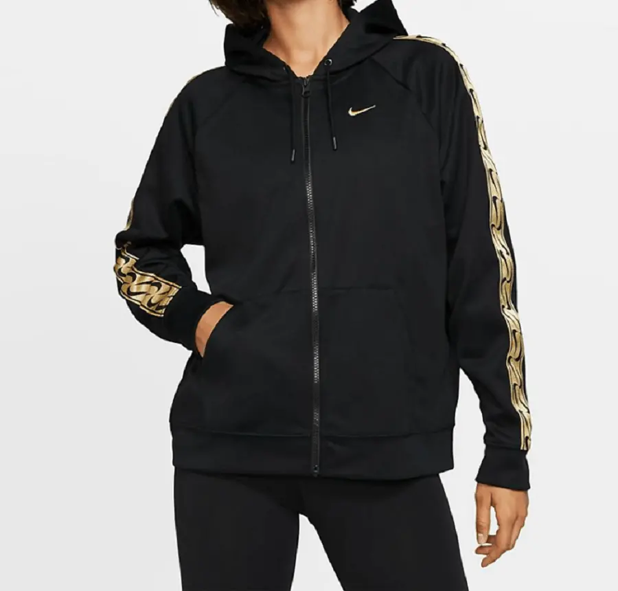 Áo Nike Jacket Tape Logo Black Gold BV3447-011 CJ6325-011 - Ảnh 3