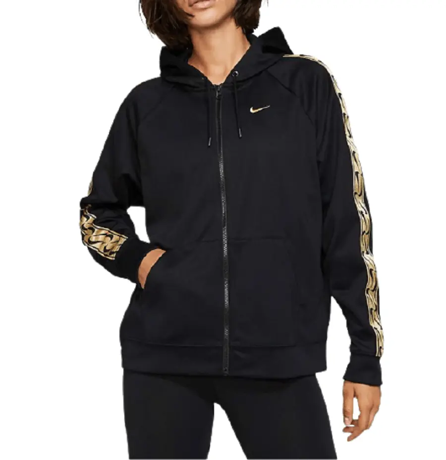 Áo Nike Jacket Tape Logo Black Gold BV3447-011 CJ6325-011