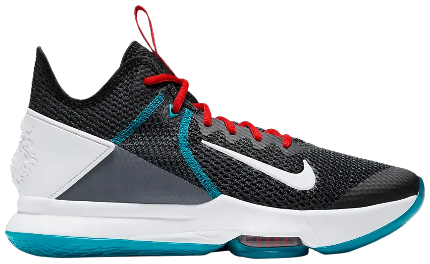 Giày Nike LeBron Witness 4 'Black Red Glass Blue' BV7427-005