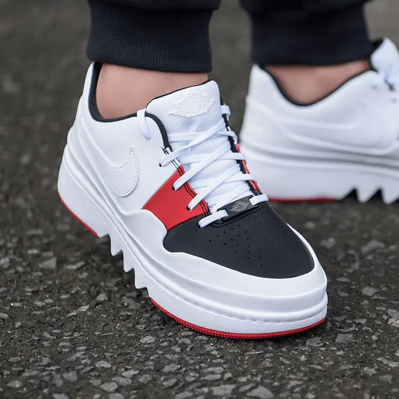 Giày Nike Wmns Air Jordan 1 Jester XX Low Laced 'White Red' CI7815-101 - Ảnh 4