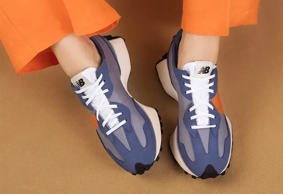 Giày New Balance Wmns 327 'Magnetic Blue Varsity Orange' WS327CB - Ảnh 6
