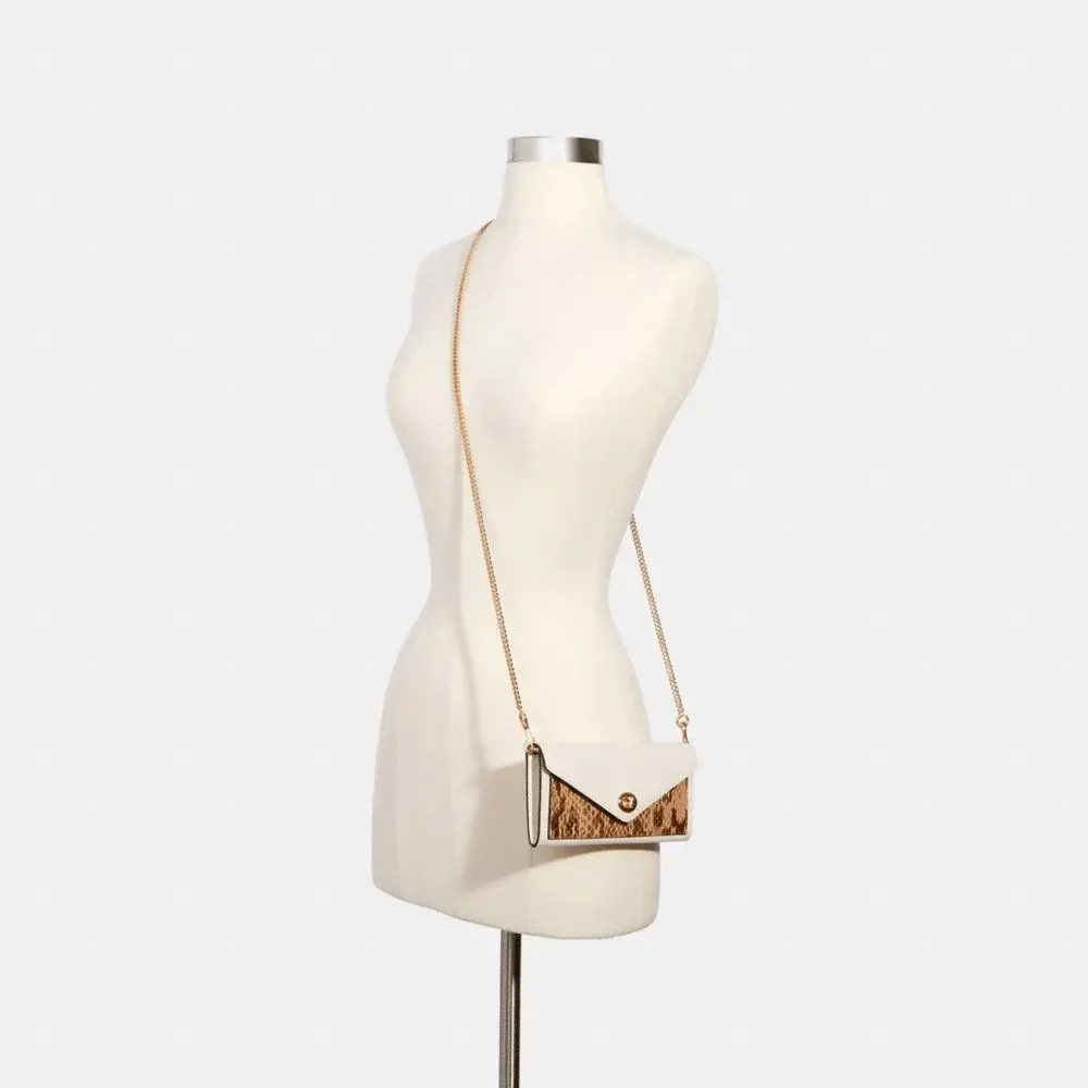 Alternative view of Túi Coach Slim Envelope Wallet With Chain Snakeskin C1911-IMCAH