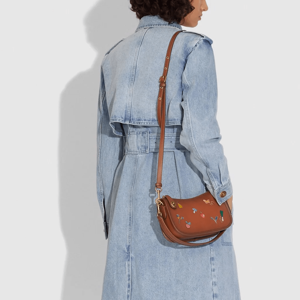 Túi Coach Swinger Bag With Garden Embroidery C2275 B4L4A - Ảnh 4