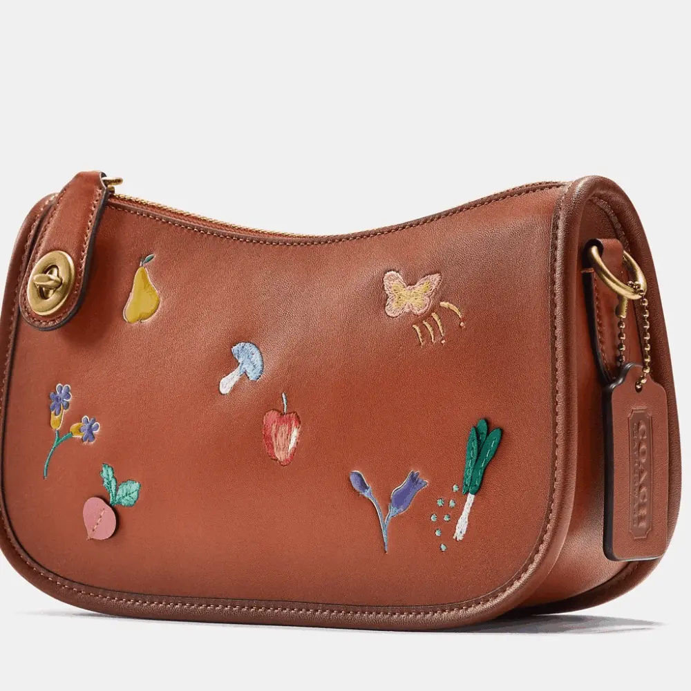 Túi Coach Swinger Bag With Garden Embroidery C2275 B4L4A - Ảnh 5