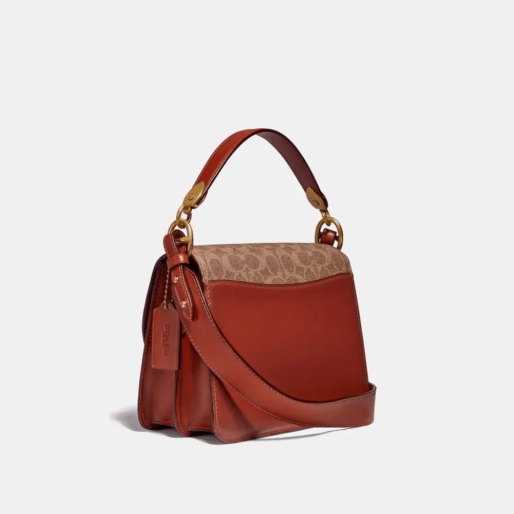 Túi Coach Signature Carriage Coated Canvas Beat Shoulder Bag 'Brown' C2418 B4SI0 - Ảnh 4